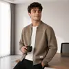 Vendas Diretas da Fábrica, Recomendações Mais Vendidas, Cardigã Suéter de Tricô com Zíper Modelo Estrangeiro Transfronteiriço