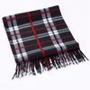 Bufanda de terciopelo de doble cara cálida multicolor con borlas de viento británico, bufanda a cuadros para otoño e invierno y primavera, regalo, venta directa de fábrica al por mayor