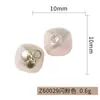 Botones de Perla Iridiscente de Forma Irregular Estilo Chanel de Lujo Ligero con Base Metálica de Pedrería para Camisas y Suéteres, Botones Decorativos, Accesorios para Ropa
