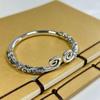 Black Myth Wukong Pulsera de Aro Ajustado Xiangyun de Plata Pura Pulsera S999 Retro Aro Dorado para Hombre Pulsera de Plata de Ley para Mujer