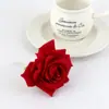 Pasador de Terciopelo con Borde Enrollado de Flor de Rosa Transfronterizo Pasador de Novia Rojo Retro Accesorios para el Cabello de Flores Artificiales Tocado de la Dinastía Han