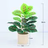 Flores Artificiais Transfronteiriças, Plantas Verdes Simuladas, Plantas de Folha em Vasos para Interior, Árvores Artificiais Decorativas Falsas, Folhas de Figo, Bonsai de Jaca