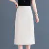Falda lápiz adelgazante de cintura alta para mujer, nuevo estilo 2026, de longitud media, elegante falda de traje para primavera, verano y otoño