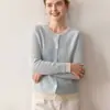 Cárdigan Suave de Cachemira para Mujer, Cuello Redondo, Falso Dos Piezas, Suéter de Punto Trenzado, Capa Base Holgada de Cachemira