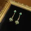 Pendientes de Lujo Accesible Francés Chapados en Cobre 18k Oro Retro con Borla de Globo Aerostático Pendientes Estilo Ruso