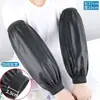 Mangas de Cuero Impermeables Resistentes al Desgaste Engrosadas Estilo Extendido para Hombres y Mujeres Adultos Sobremangas de Cuero Suave a Prueba de Aceite Mangas de Trabajo para Lavar Platos