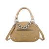 Bolsa de Mão Feminina Estilo 2026 em Formato de Concha, Simples e Fashion, Bolsa de Ombro de Nicho, Bolsa Pequena Transversal Feminina com Corrente
