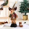 Presente de Natal Retrátil Boneco de Neve em Pé Boneca Alce Boneca Velho Boneca Ornamentos Decorativos Sob a Árvore de Natal