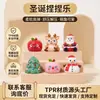 Brinquedos squishy de resina TPR da série Natal de desenhos animados, brinquedos de alívio de estresse de rena de Natal, decorações de mesa, atacado