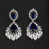 Aretes de Zircón Elegantes Personalizados de Gota de Agua con Borla de Venta Caliente Europeos y Americanos Aretes Versátiles de Moda Accesorios para Banquete de Boda para Novia