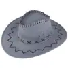 Chapéu de Cowboy Ocidental para Viagem ao Ar Livre Lazer Chapéu de Sol Masculino e Feminino Camurça Sintética Proteção Solar de Verão Chapéu de Cavaleiro Fresco