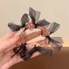 Goma para el pelo satinada floral Maillard para mujer, alta elasticidad, liga para el pelo duradera que no daña el cabello, accesorio elástico para el pelo