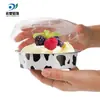 Caja de Papel de Aluminio para Cheesecake Vasco Tazón Redondo de Papel de Aluminio Taza para Pudín Molde para Hornear Resistente a Altas Temperaturas Caja de Papel de Aluminio con Tapa