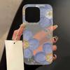 Pintura al Óleo Flores Adecuado para iPhone 17 Pro Max Apple 17 Mate Agujero Grande Funda para Teléfono 16/15 Anti-Caída 13