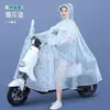 Impermeable con Mangas Scooter Eléctrico Motocicleta Poncho Una Persona Hombres Mujeres Adultos Tallas Grandes Engrosado Impermeable para Montar en Bicicleta
