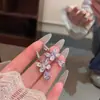 925 agulha de prata requintado diamante completo longo brincos de borla para mulheres em moda luz luxo nicho alta qualidade online brincos populares