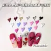 Decoraciones Coloridas de Aleación 3D Corazón Inclinado Dopamina para Uñas, Populares en Japón y Corea, Decoraciones para Uñas del Día de San Valentín