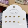 Accesorios para Uñas de Resina con Forma de Lazo Dorado, Decoraciones Tridimensionales para Uñas DIY, Pendientes, Funda de Teléfono, Accesorios para Uñas Portátiles