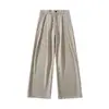 Pantalones casuales versátiles para hombre de nuevo estilo con caída relajada, diseño plisado estilo "old money", pierna ancha holgada, rectos versátiles.