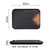 Vajilla de melamina dorada de malla negra, plato de sushi rectangular de estilo japonés, plato de plástico comercial de tienda de barbacoa de porcelana de imitación de alta calidad