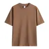 Camiseta de Manga Corta de Algodón Puro de Peso Pesado 260g, Holgada Casual de Color Sólido Oversize para Publicidad, Uniforme de Clase, Camiseta Promocional, Camiseta Cultural