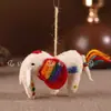 Chaveiro de elefante de boneca de animal fofo feito à mão de feltro de lã do Nepal Pingente de feltro Decoração de bolsa de feltro Presente