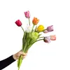 Tulipas Hidratantes de Toque Real Tulipas Impressas em 3D de Toque Real Tulipas para Fotografia Decoração de Casa Adereços Buquê de Flores Artificiais