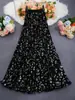 Falda Plisada de Gasa con Estampado Floral Pequeño de Cintura Alta para Mujer, Longitud Media, Nuevo Estilo Delgado Primavera/Verano 2024