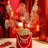 2026 Colección Nuevo Cubo de la Fortuna Adornos Florales de Nochevieja Fruta Roja de la Prosperidad Productos Terminados Decoraciones de Inauguración del Festival de Primavera