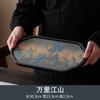 Lanting Xu Dry Bubble Dish Chinês Mini Simples Quadrado Pequena Mesa de Chá Criativo Absorvente Bandeja de Chá Bandeja de Drenagem Doméstica