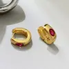Novos brincos de moda em forma de U dourados brilhantes simples com incrustação de diamantes para mulheres Coreia do Sul leve luxo alta qualidade brincos atacado