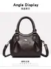 Nova bolsa feminina, bolsa versátil para mães, grande capacidade, multi-compartimentos, bolsa de ombro e transversal, bolsa de mão para o dia a dia, casual e portátil
