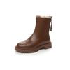 Botas Martin para Mujer 2026 Invierno Nuevo Estilo, Forradas de Borrego, Engrosadas, Botas Calientes, que Aumentan la Altura, Adelgazantes, Cremallera Trasera Elástica, Botas Ajustadas