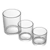 Vaso de vela, recipiente de vidrio transparente, taza vacía para aromaterapia, candelabro romántico para dormitorio, adornos, vaso de vidrio rociable multicolor