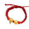 Vietnam Shajin Pulseira de Contas de Transferência Sino Dança do Leão Auspicioso Banhado a Ouro Latão Maré Nacional Sino Dança do Leão Pulseira DIY
