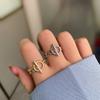 Anillo geométrico con incrustaciones de diamantes de comercio exterior de moda para mujer, diseño de hip-hop, anillo para el dedo índice de celebridades de Internet, accesorios de moda que combinan con todo.