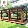 Taohuajiang exterior anticorrosión soporte de bambú pesado para pasillo resistente a la intemperie soporte para flores de paisaje bambú pesado carbonizado soporte para uvas venta directa de fábrica
