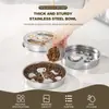 Suministro Exclusivo Transfronterizo de Tazones de Acero Inoxidable de Alimentación Lenta para Perros, Tazones Antideslizantes para Gatos, Tazones para Perros, Alimentadores Espesos para Mascotas, Tazones de Alimentación Lenta
