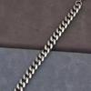 Pulsera de acero de titanio con hebilla sencilla, acero de titanio rectificado en seis lados, para hombre, cadena cubana, personalidad, tendencia de moda hip hop, joyería, cadena colgante al por mayor