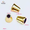 En stock venta al por mayor equipaje ropa ferretería accesorios aleación colgante a través de la cuerda cuerda de apriete hebilla de cuerda campana de ajuste metálica
