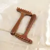 Peine Masajeador Rastrillo de Sándalo Dorado, Tabla Raspadora Multifuncional para Rostro y Piernas, Varilla Masajeadora Pluma de Acupuntura Universal para Todo el Cuerpo