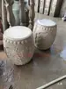 Molde de Mesa de Cimento Estilo Antigo, Modelo Plástico de Aço para Mesa e Cadeiras de Cimento de Pátio, Molde de Concreto Redondo Pedra Falsa de Jardim