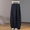 Pantalones Casuales de Tencel para Mujer, Nuevo Estilo Otoño 2026, Pantalones Rectos Retro Chic, Elegantes de Cintura Alta, Con Caída, Versátiles Pantalones de Pierna Curva