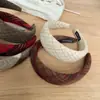 Nueva Diadema de Lana a Cuadros Maillard de Gama Alta para Otoño e Invierno para Mujer, Diadema para Lavarse la Cara, Diadema Versátil Elegante Estilo Ins