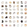 120 piezas de tinta pequeños adhesivos de gato de leche para teléfono móvil, tableta, equipaje, taza, cuaderno, adhesivos DIY al por mayor