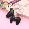 Ahora mismo llavero de poni de cuero rico bolsa de la suerte llavero de coche de cuero de poni accesorios para funda de teléfono móvil colgante