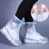 Cobre-sapatos à Prova d'Água para Uso Externo Impermeável Antiderrapante Estilo Adulto Masculino e Feminino Espessado Resistente ao Desgaste PVC Botas de Chuva Meia-panturrilha Coberturas de Sapato de Chuva para Exterior