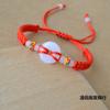 Pulsera de cuerda de cinco colores para el Festival del Bote del Dragón, cabello, Niños, Bebé, Pulsera de núcleo de melocotón azul melocotón, Joyería de cuerda roja para año de nacimiento de hombres y mujeres, Regalo