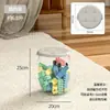 Banqueta de armazenamento infantil multi-funcional para brinquedos, bonecas, balde de armazenamento de bonecas, banqueta de armazenamento transparente de grande capacidade, banqueta pequena para sentar