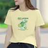Moda Feminina Verão 2026 Algodão Puro Azul Marinho Solta Gola Redonda Manga Curta Camiseta Casual Atacado Camisa Básica